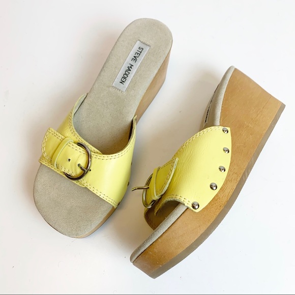 Steve Madden Shoes - NEW Steve Madden Drill wedge buckle sandals wedges